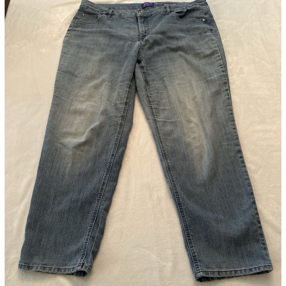 JUST MY SIZE JMS Women's Plus Classic Fit Denim Blue Jeans Tag Size 20W